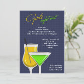 Girls Night Out Flat Uitnodiging (Staand voorkant)