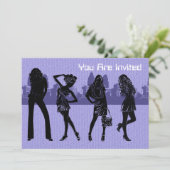 Girls Night Out Invitation Sjabloon Kaart (Staand voorkant)