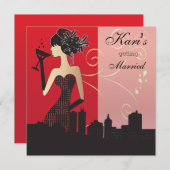 Girls Night Out Party - Red Kaart (Voorkant / Achterkant)