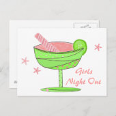 Girls Night Out Uitnodiging (Voorkant / Achterkant)