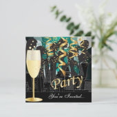 Girls Night Out verjaardagsfeestje | metallisch Bl Kaart (Staand voorkant)