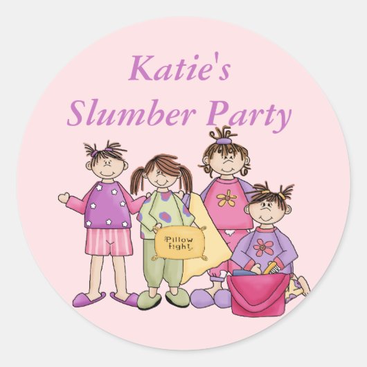 Girl's Night Slumber Party Stickers (Voorkant)