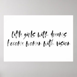 Girls Nursery Sign met Waterverf Calligrafie Poster