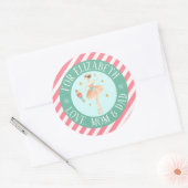 Girls Nutcracker Ballet kerstcadeau Ronde Sticker (Envelop)