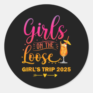 Girls On The Loose, Tie Dye Girls Weekendtrip 202 Ronde Sticker