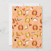 Girls Orange Gaming Tamagotchi Invitation Annivers (Dos)