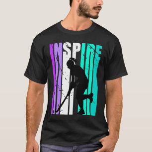 Girls Paars Inspire Hockey Birthday Motivatie T-shirt