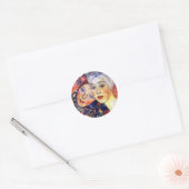 Girls par Gustav Klimt Sticker Round (Enveloppe)