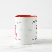 Girls Personalized Reindeer A Hot Chocolate Mug Mok (Midden)