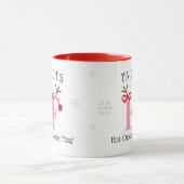 Girls Personalized Reindeer F Hot Chocolate Mug (Centre)