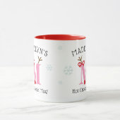 Girls Personalized Reindeer M Hot Chocolate Mug (Centre)