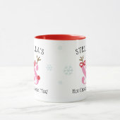 Girls Personalized Reindeer S Hot Chocolate Mug Mok (Midden)