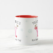 Girls Personalized Reindeer Y Hot Chocolate Mug Mok (Midden)