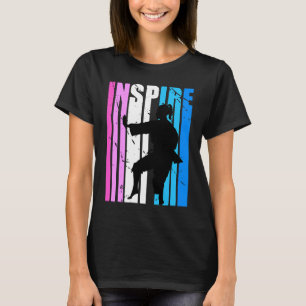 Girls Pink Inspire Karate Birthday Motivatie Da T-shirt