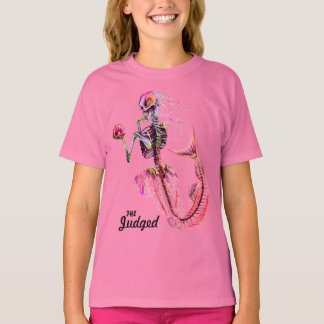 Girls Pink Mermaid Skeleton T-Shirt