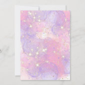 Girls Princess Unicorn 9e anniversaire Invitation (Dos)