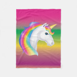 Girls Rainbow Unicorn Fleece Deken