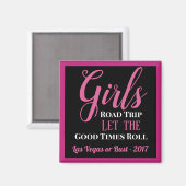 Girl's Road Trip Personalized Magneet (Voorkant / Achterkant)