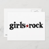 Girls Rock Briefkaart (Voorkant / Achterkant)