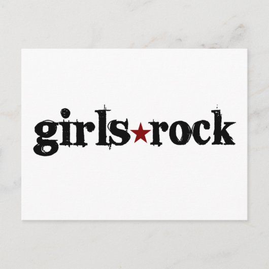 Girls Rock Briefkaart (Voorkant)