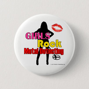 Girls Rock Metal Detection Button