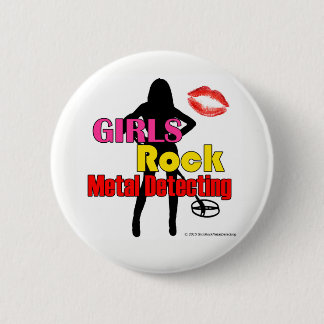 Girls Rock Metal Detection Button