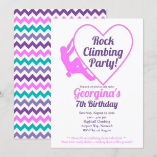 Girls Rock tijdens de Birthday Party Invitation Kaart