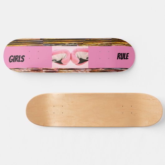 "Girls Rule", 8 1/4" Skateboard Deck (Horz)