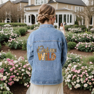 Girls Run Wild Safari Bachelorette ID1148 Denim Jacket