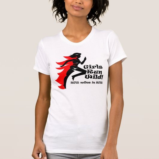 Girls Run Wild T-shirt technologie col V (Devant)