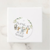 Girls Safari Animals Pop It Baby shower Bedankjes Labels (In situ)