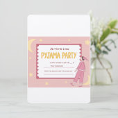 Girls Sleepover Birthday Invite Kaart (Staand voorkant)