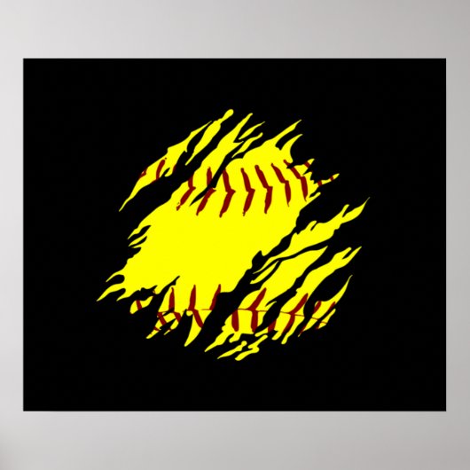 Girls Softball Stitches Fastpitch Gear Poster (Voorkant)