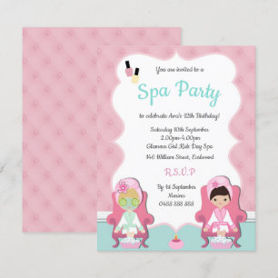 Girls Spa nodigt Pamper uit Uitnodiging