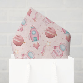 Girls Space Birthday Pink Astronaut Tissuepapier