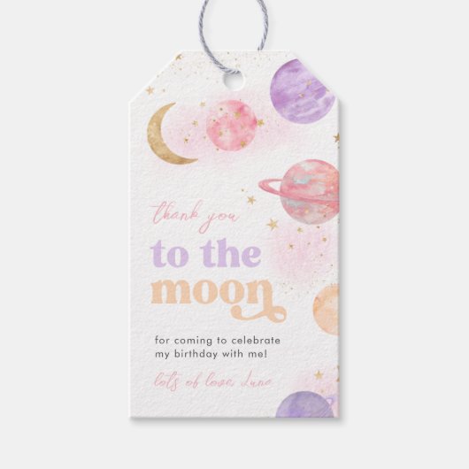 Girl's Space Dank u Labels Cadeaulabel (Voorkant)