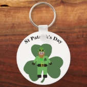 Girls St Patricks Day Leprechaun Sleutelhanger (Voorkant)