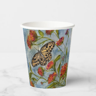 Girls Sweet Butterfly Birthday Paper cup Papieren Bekers