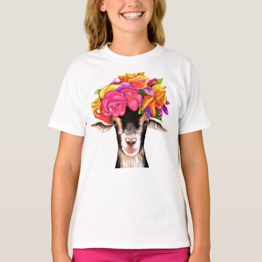 Girls T-shirt Posey de Goat (Voorkant)