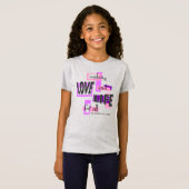 Girls' t-shirt with a vivid design. (Devant entier)