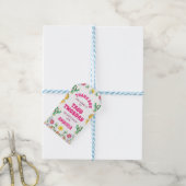 Girls Taco Twosday Floral Fiesta 2e verjaardag Cadeaulabel (Met Touw)