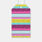 Girls Taco Twosday Floral Fiesta 2e verjaardag Cadeaulabel (Achterkant)