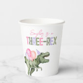 Girl's Three-Rex Party Papieren bekers (Achterkant)