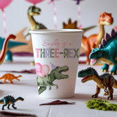 Girl's Three-Rex Party Papieren bekers