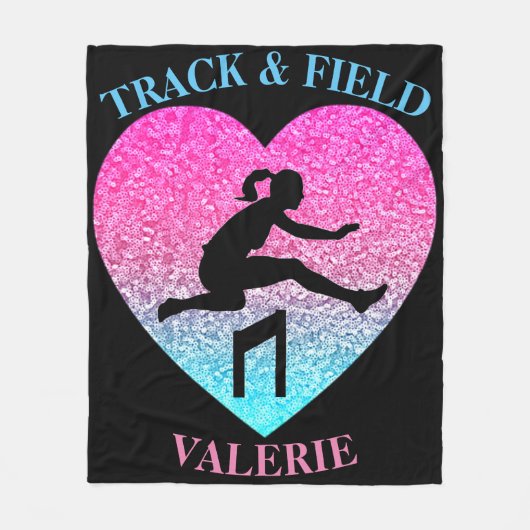 Girls Track & Field Fleece Blanket (Voorkant)