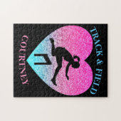 Girls Track & Field Heart Jigsaw Puzzle (Horizontal)