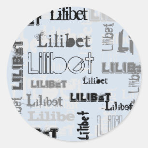 Girls Trendy Named Dusty Blue Gifts Accessoires Ronde Sticker