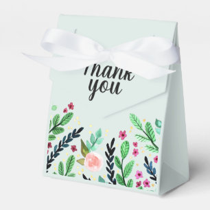 Girls Trendy Waterverf Flowers Floral Baby shower Bedankdoosjes