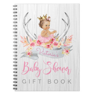 Girls Tribal Antler Baby shower Guest Livre Cadeau