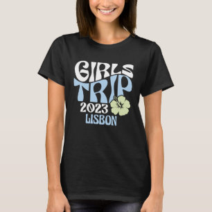 Girls Trip 2023 Lissabon Beach Bestemming Retro Gr T-shirt